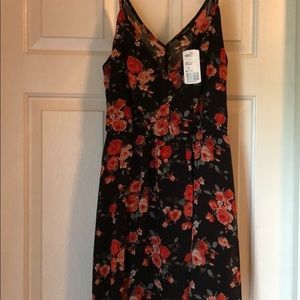 floral mini v-neck dress